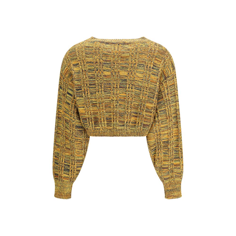 Sweatshirt by Kristina Ti for women in cotton multicolor & jacquard features an exquisite silhouette, showcasing and round neckline details for a exquisite look.