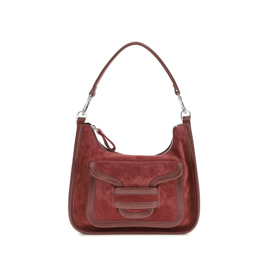 Shoulder Flap Bag by Pierre Hardy for women in bos taurus calfskin leather bordeaux features a effortless sophistication silhouette, secured by a flap, magnetic & button with ample external-pockets and versatile shoulder-strap, handle & adjustable-strap for a effortless sophistication finish.