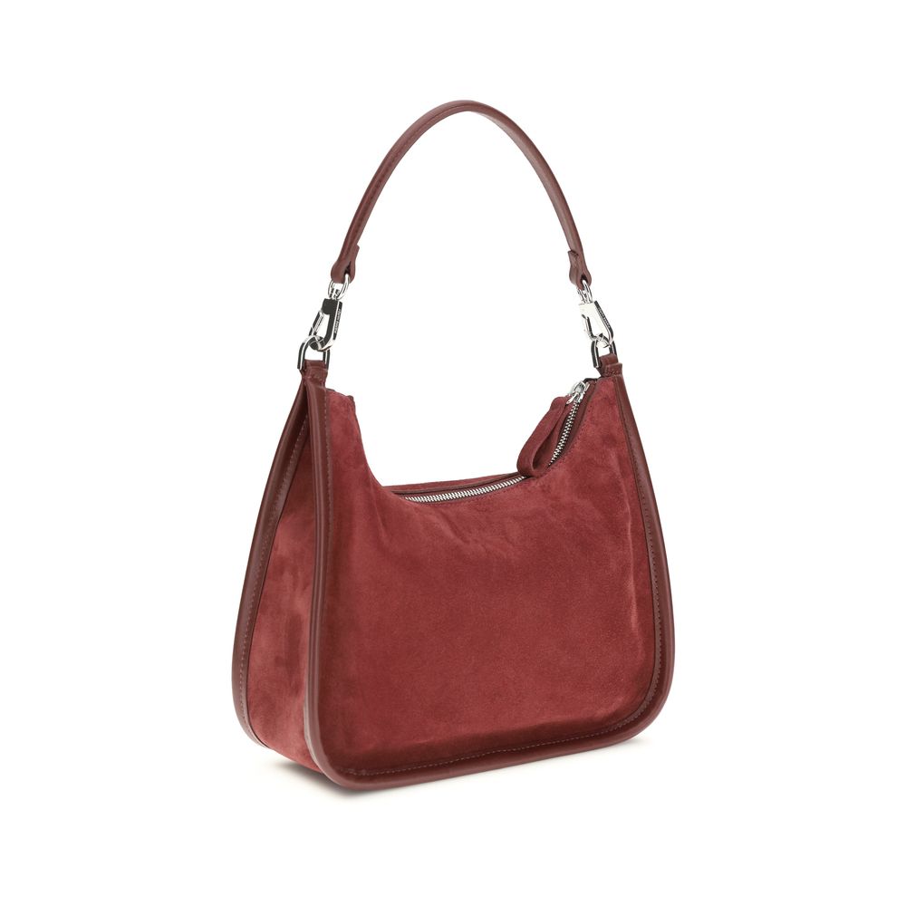 Shoulder Flap Bag by Pierre Hardy for women in bos taurus calfskin leather bordeaux features an effortlessly chic silhouette with a secure flap, magnetic & button, ample external-pockets, and versatile shoulder-strap, handle & adjustable-strap for effortlessly chic everyday luxury.