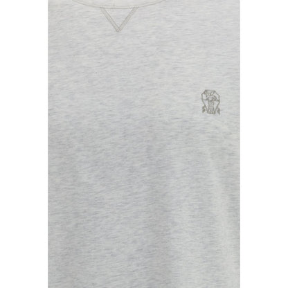 T-Shirt by Brunello Cucinelli for men in cotton gray & signature features an on trend silhouette, perfectly showcasing a on trend and for an elevated aesthetic.