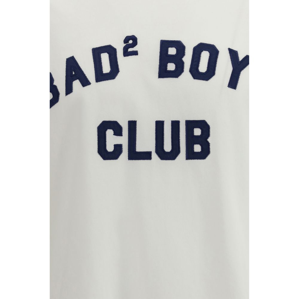 T-Shirt by Dsquared² for men in cotton white showcases a fashionable silhouette, elegantly detailed with a fashionable and for a sophisticated, high-fashion look.
