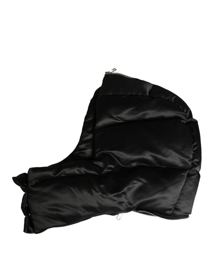 Dolce & Gabbana Black Polyester Whole Head Wrap Capello Hat