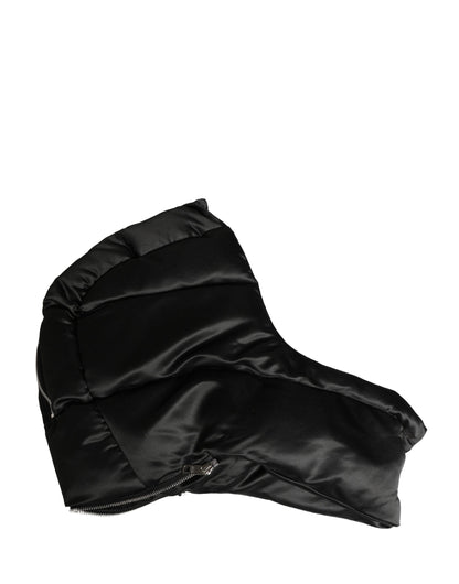 Dolce & Gabbana Black Polyester Whole Head Wrap Capello Hat