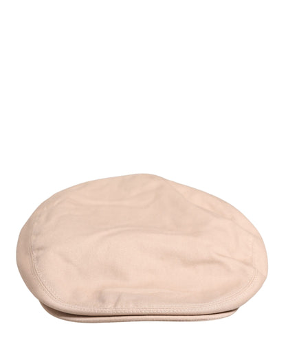 Dolce & Gabbana Men Beige Cotton Newsboy Cloth Capello Hat