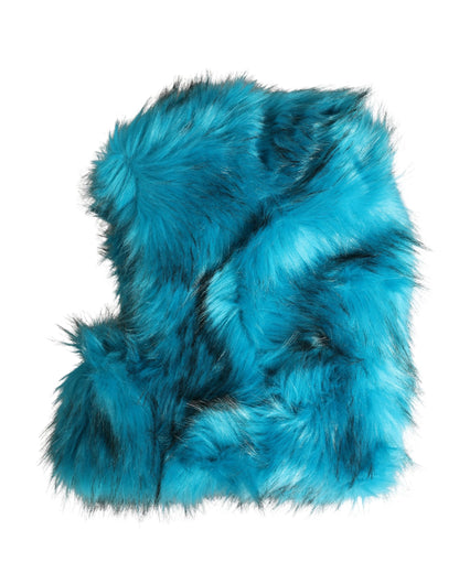 Dolce & Gabbana Modacrylic Polyester & Fur Bucket Hat - Blue
