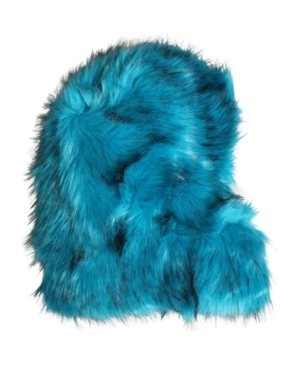Dolce & Gabbana Modacrylic Polyester & Fur Bucket Hat - Blue