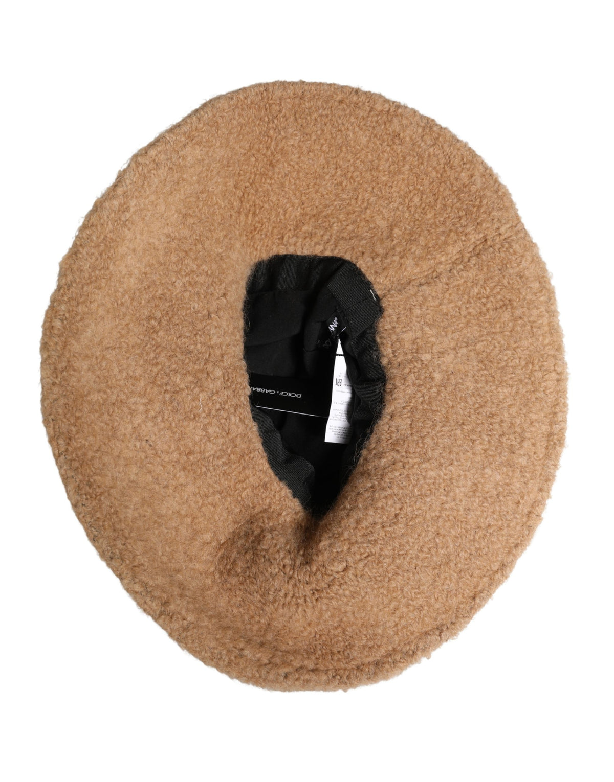 Dolce & Gabbana Fedora Nylon Fur & Virgin Alpaca Wool - Beige