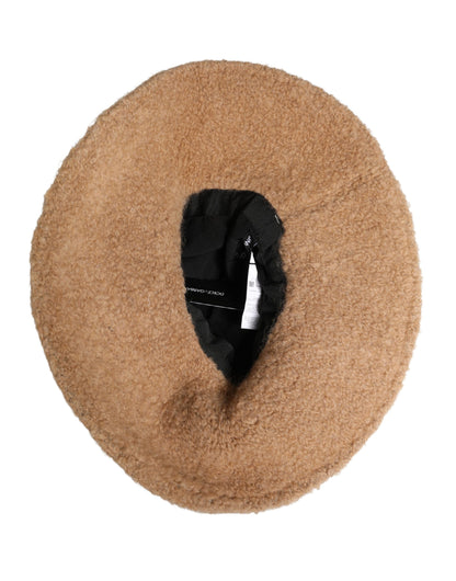 Dolce & Gabbana Fedora Nylon Fur & Virgin Alpaca Wool - Beige