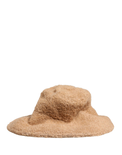 Dolce & Gabbana Fedora Nylon Fur & Virgin Alpaca Wool - Beige