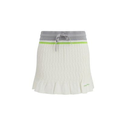 Skirt by Casablanca for women in cotton gray, green, white & jacquard features a captivating silhouette, showcasing the captivating Women's Cotton Mini Skirt design with a sophisticated mini for a captivating look.