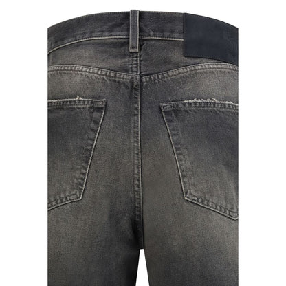 Jeans by Haikure for men in denim cotton black & patterned features an sartorial relaxed-fit & regular-fit and long with a cut for a sartorial finish.