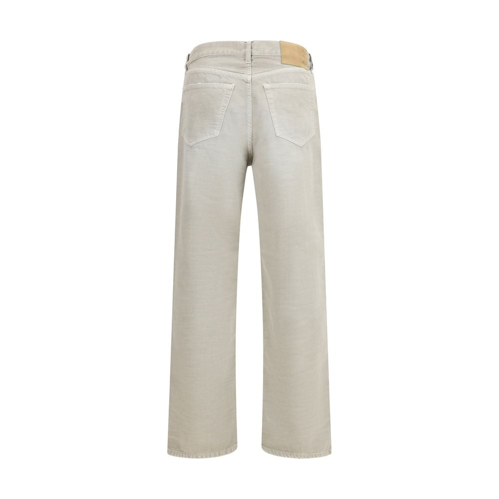 Jeans by Haikure for men in denim cotton gray features a refined silhouette with a refined straight-leg & regular-fit, defined by a high rise and a refined long for a refined finish.