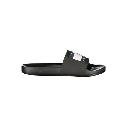 Sandals by Tommy Hilfiger for men in polyurethane black & print features an architectural design from the Men's Polyurethane Sandals collection, defined by a architectural and for a architectural finish.