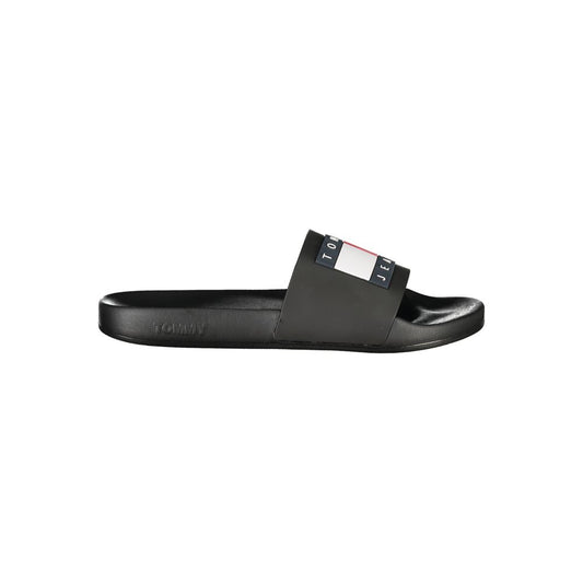 Sandals by Tommy Hilfiger for men in polyurethane black & print features an architectural design from the Men's Polyurethane Sandals collection, defined by a architectural and for a architectural finish.