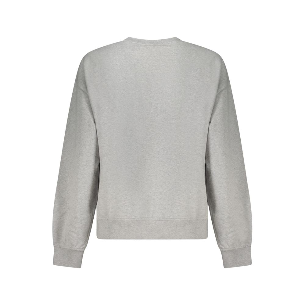 Sweatshirt by Calvin Klein for women in cotton polyester gray & print showcases a slouchy chic silhouette, artfully detailed with a slouchy chic and for a slouchy chic finish.