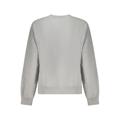 Sweatshirt by Calvin Klein for women in cotton polyester gray & print showcases a slouchy chic silhouette, artfully detailed with a slouchy chic and for a slouchy chic finish.