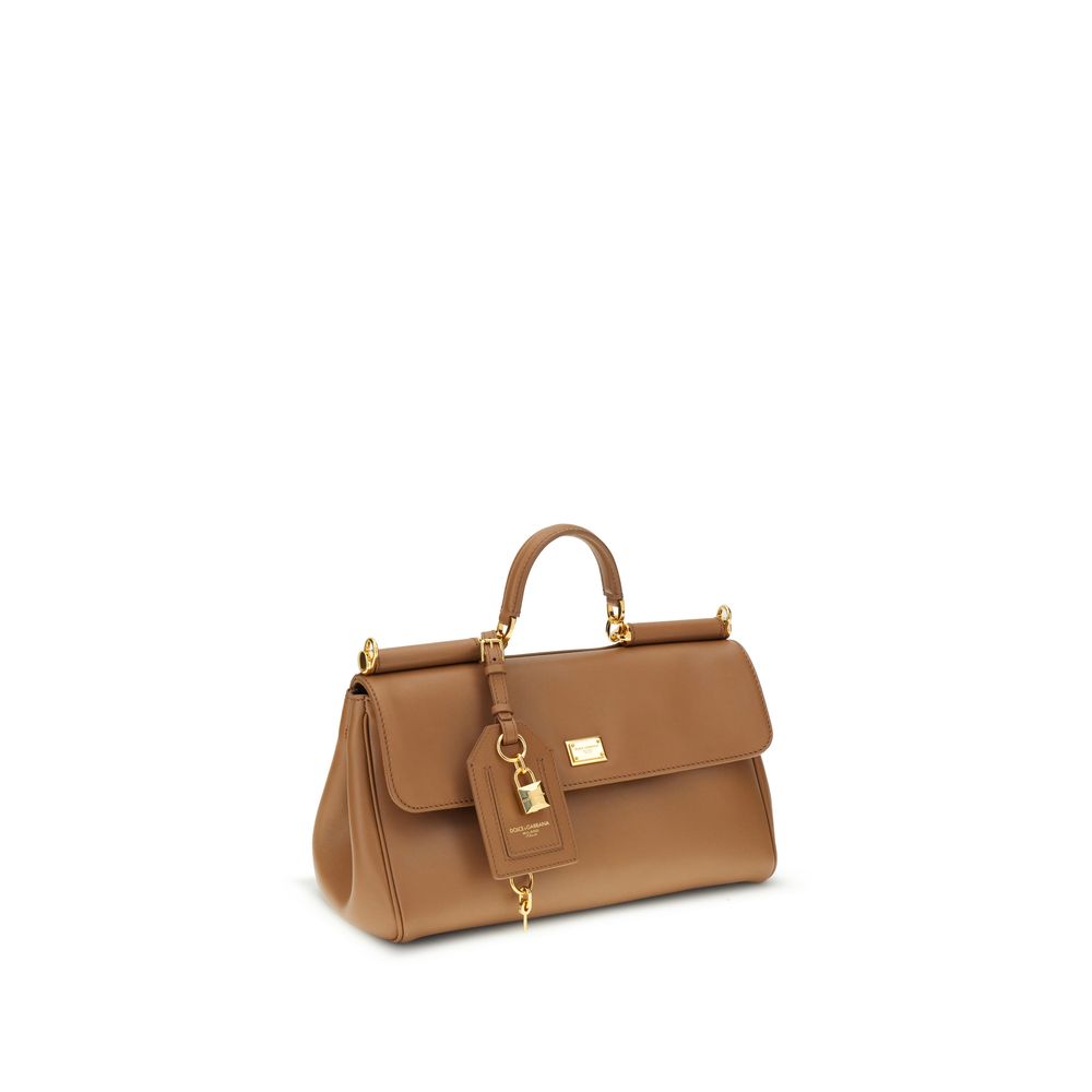 Shoulder Flap Bag by Dolce & Gabbana for women in bos taurus calf leather beige & signature features a effortless chic silhouette with a secure flap & magnetic, ample single-compartment, and versatile shoulder-strap, handle & adjustable-strap for a effortless chic finish.