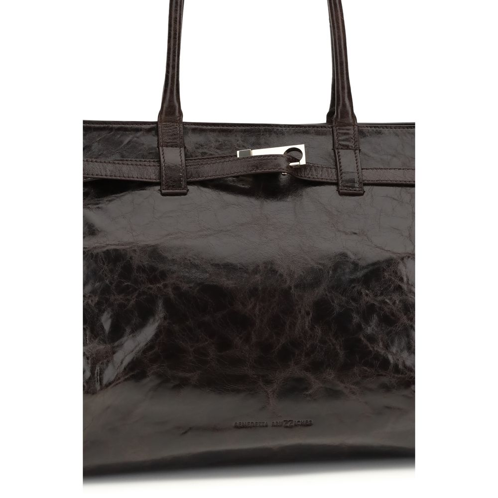 Shoulder Bag by Benedetta Bruzziches for women in bos taurus calf suede leather brown features a effortless chic silhouette with a secure , ample , and versatile shoulder-strap for a effortless chic finish.