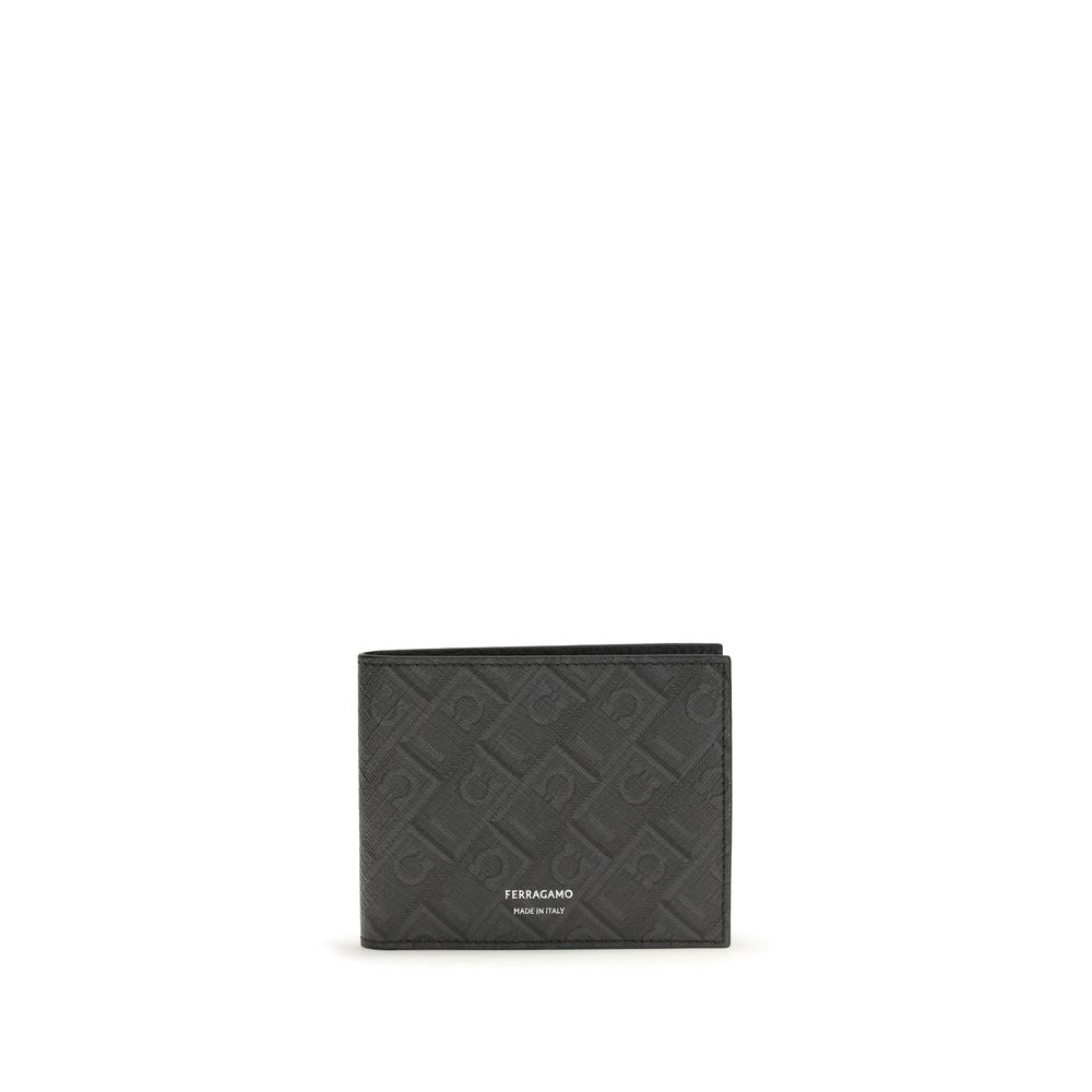 Wallet by Ferragamo for men in bio-acetate & bos taurus calfskin leather black & monogram presents a architectural silhouette from the The Monogram Bio-Acetate & Bos Taurus Calfskin Leather Wallet collection, showcasing architectural bifold for a architectural finish.