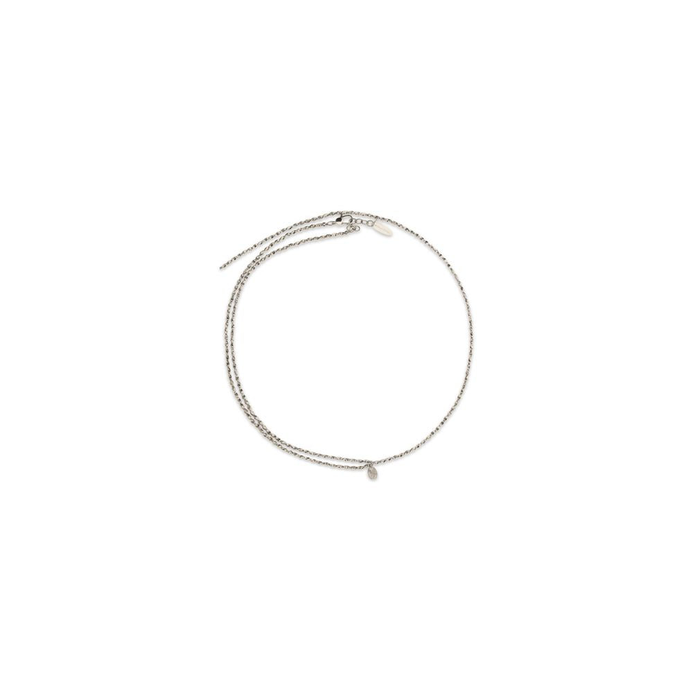 Necklace by Brunello Cucinelli for women in polyester polyethylene & polyurethane and gray showcases a radiant silhouette, artfully capturing the elegance of Women's Metal Necklace through its intricate .