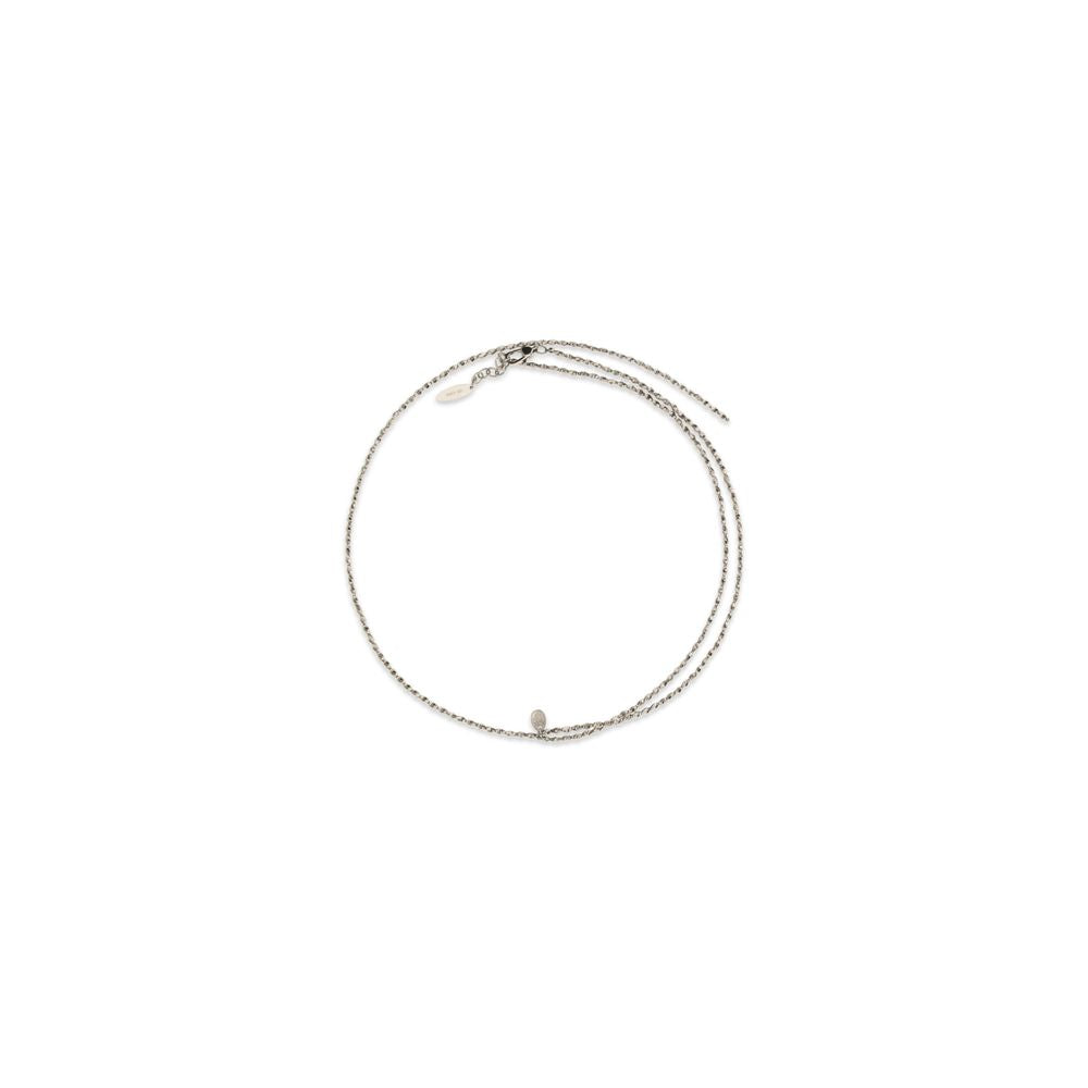 Necklace by Brunello Cucinelli for women in polyester polyethylene & polyurethane gray features an resplendent silhouette, showcasing a sophisticated from the Women's Metal Necklace collection for a resplendent finish.