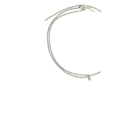 Necklace by Brunello Cucinelli for women in polyester polyethylene & polyurethane gray presents a artisanal silhouette, artfully highlighting the and artisanal Women's Metal Necklace aesthetic for a sophisticated finish.