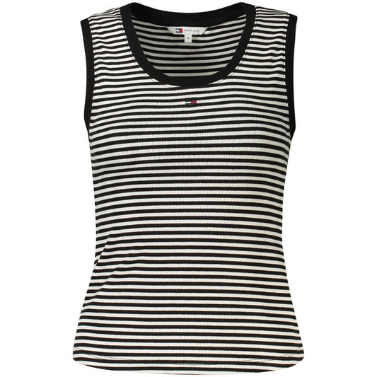 Tank Top by Tommy Hilfiger for women in stretch cotton black showcases a sublime silhouette, with sleeveless and details for a sublime finish.