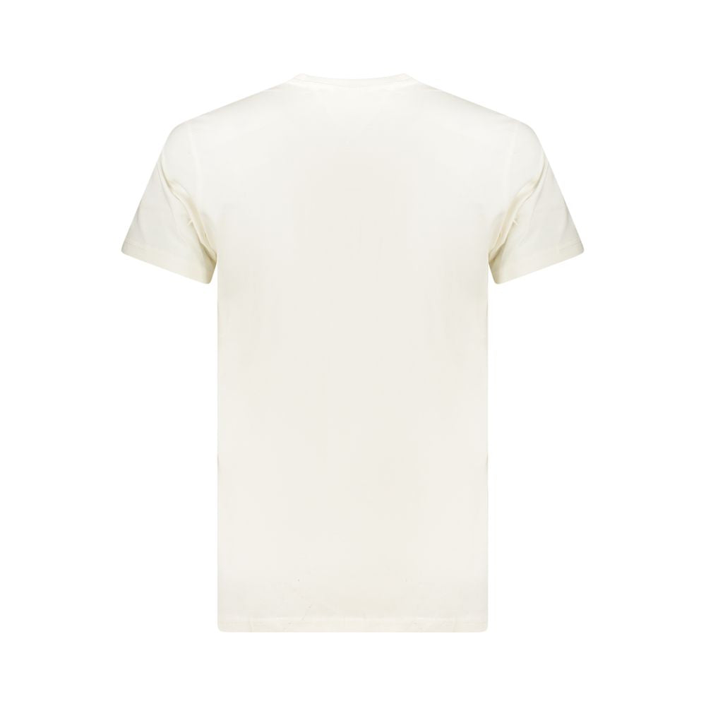 T-Shirt by Tommy Hilfiger for men in cotton white showcases a unassuming silhouette, artfully detailed with a refined and unassuming for a sophisticated, contemporary look.