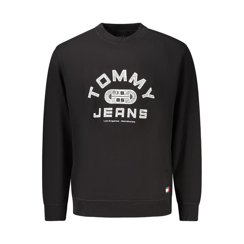 Sweatshirt by Tommy Hilfiger for men in cotton canvas black features an enviable silhouette, showcasing a premium and refined for a truly enviable finish.