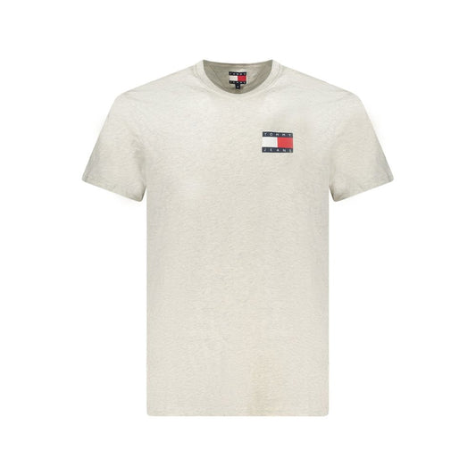 T-Shirt by Tommy Hilfiger for men in cotton gray showcases a chic silhouette, artfully detailed with a chic and for a chic finish.