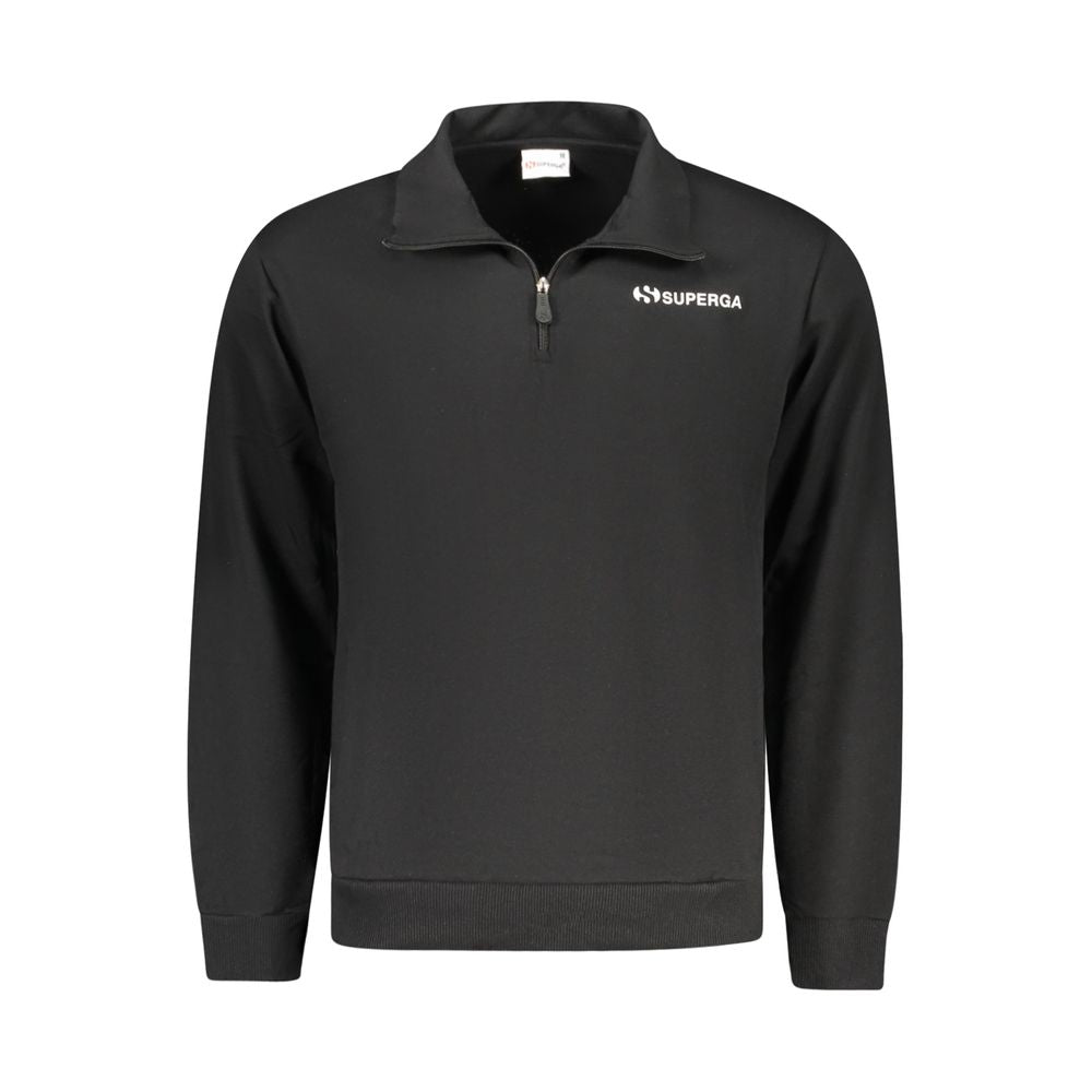 Sweatshirt by Superga for men in cotton polyester black presents a smart casual silhouette, featuring a smart casual and for a sophisticated look.