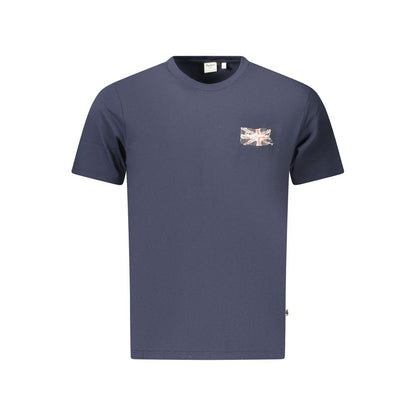 T-Shirt by Pepe Jeans for men in organic cotton blue & print showcases a fashionable silhouette, elegantly detailed with a fashionable and for a sophisticated, high-fashion look.