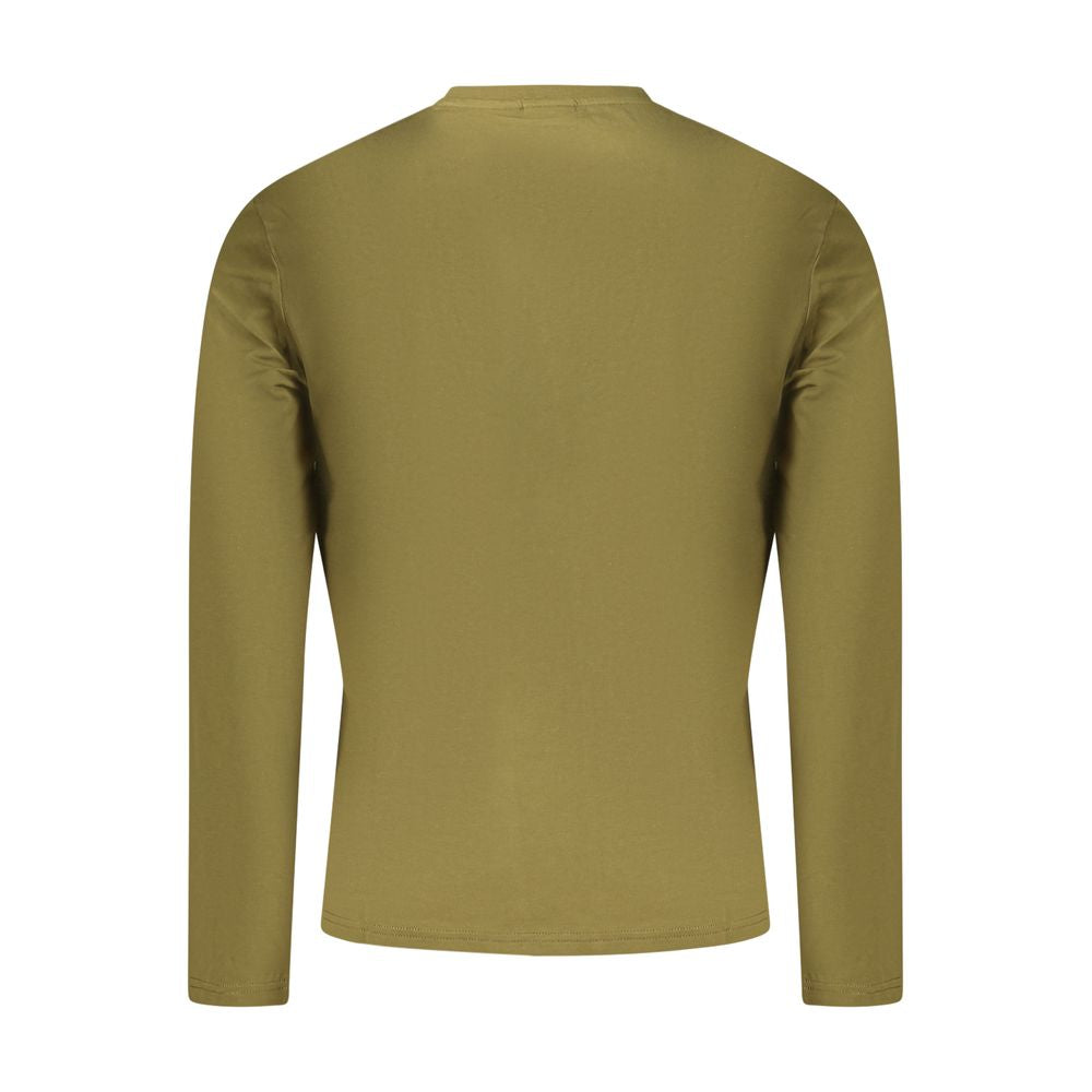 T-Shirt by Napapijri for men in cotton green showcases a unassuming silhouette, artfully detailed with a refined and unassuming for a sophisticated, contemporary look.