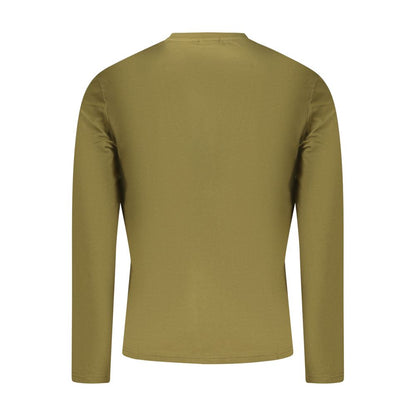 T-Shirt by Napapijri for men in cotton green showcases a unassuming silhouette, artfully detailed with a refined and unassuming for a sophisticated, contemporary look.
