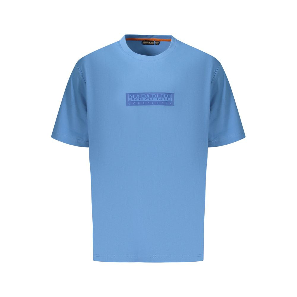 Polo Shirt by Napapijri for men in cotton azzurro & print presents a distinguished silhouette, showcasing a sophisticated crew neckline and distinguished for a truly distinguished finish.