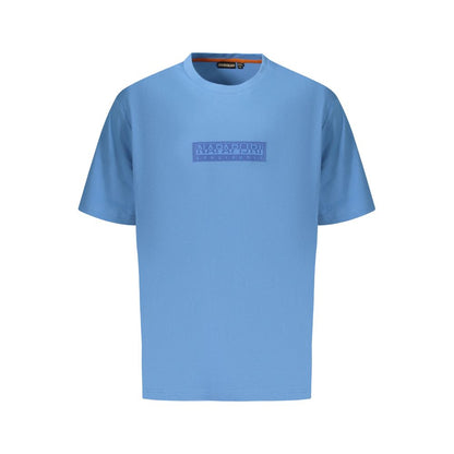 Polo Shirt by Napapijri for men in cotton azzurro & print presents a distinguished silhouette, showcasing a sophisticated crew neckline and distinguished for a truly distinguished finish.