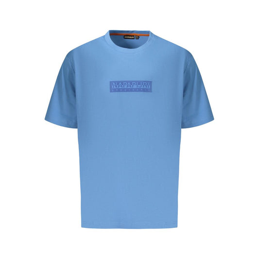 Polo Shirt by Napapijri for men in cotton azzurro & print presents a distinguished silhouette, showcasing a sophisticated crew neckline and distinguished for a truly distinguished finish.