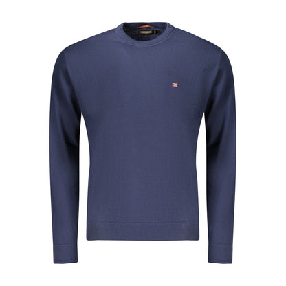 Sweatshirt by Napapijri for men in cotton blue presents a smart casual silhouette, featuring a smart casual crew neckline and for a sophisticated look.