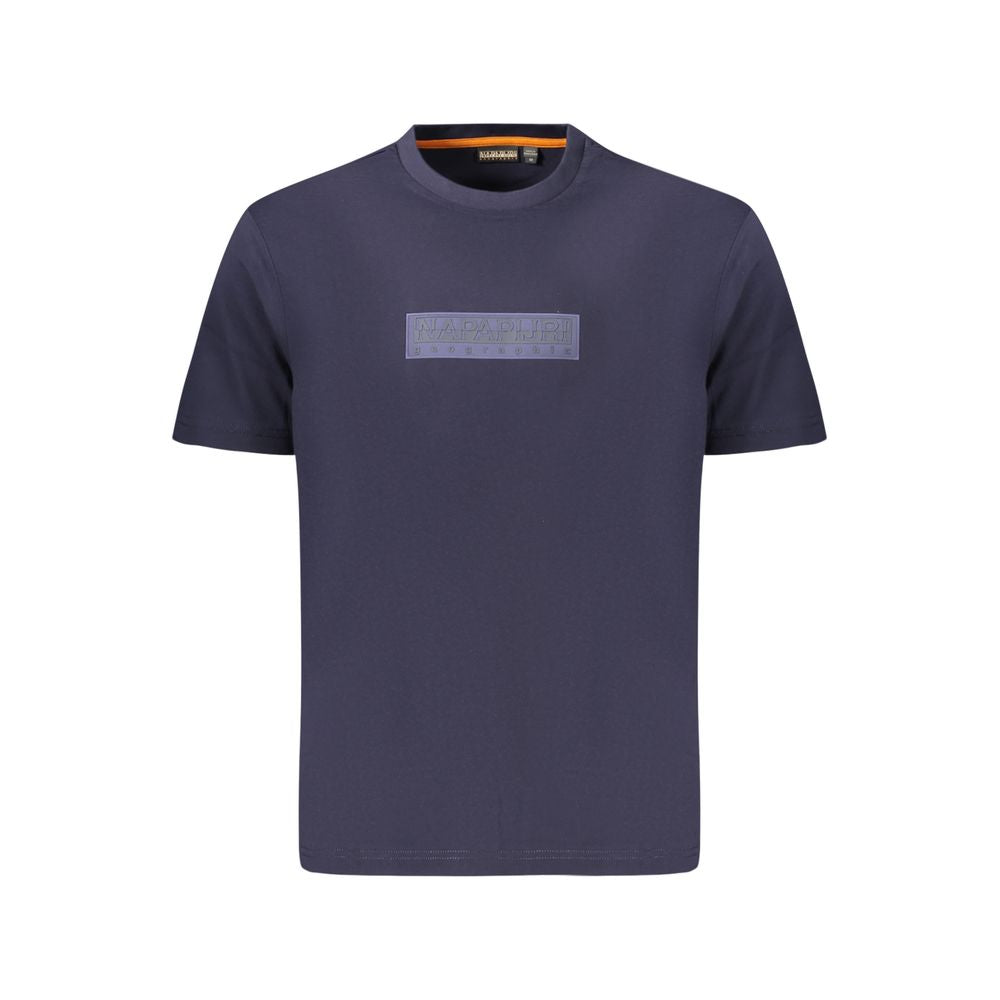 T-Shirt by Napapijri for men in cotton blue & print features a plush silhouette, showcasing a sophisticated crew neckline and for a truly plush finish.