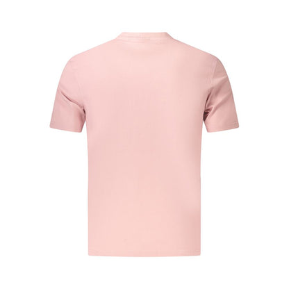 T-Shirt by Napapijri for men in organic cotton pink showcases a chic silhouette, artfully detailed with a chic and for a chic finish.