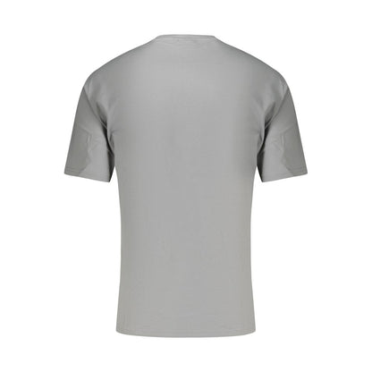T-Shirt by Napapijri for men in organic cotton gray features a plush silhouette, showcasing a sophisticated and for a truly plush finish.