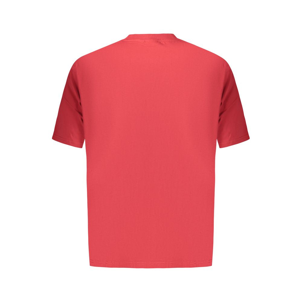 Napapijri Men's Relaxed-Fit Crew Neck Cotton T-Shirt - Red Print