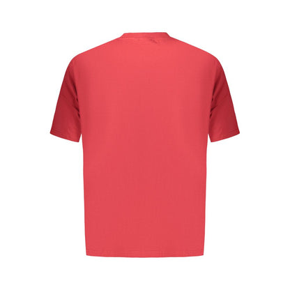 Napapijri Men's Relaxed-Fit Crew Neck Cotton T-Shirt - Red Print