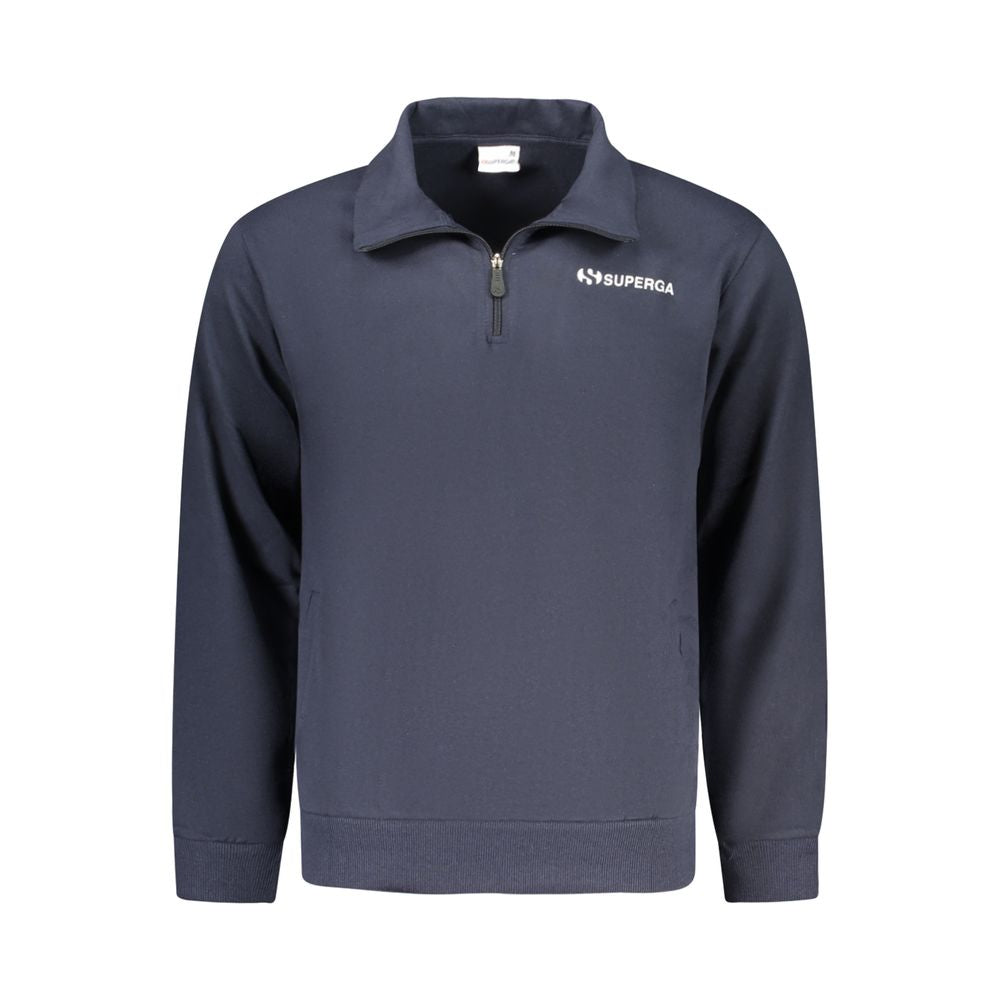 Sweatshirt by Superga for men in cotton blue & print features an exquisite silhouette, showcasing and details for a exquisite look.