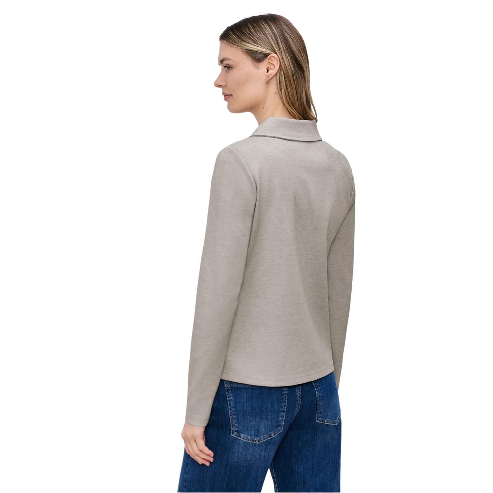 Blazer by Street One for women in stretch viscose beige features an crisp silhouette with sophisticated and a crisp for a truly crisp finish.