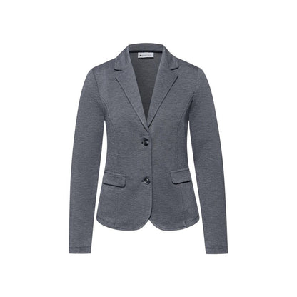 Blazer by Street One for women in stretch viscose blue features an stylish silhouette, showcasing a sophisticated and stylish for a truly stylish finish.