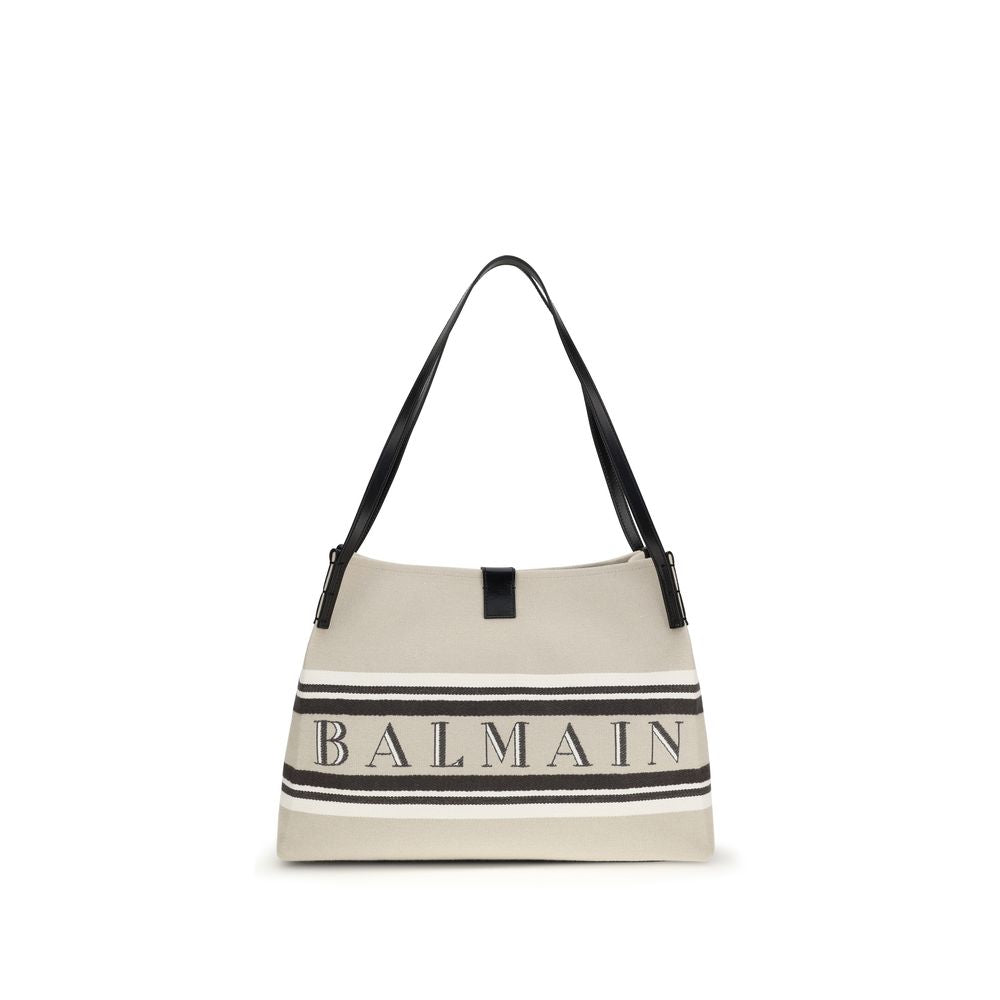 Evening Shoulder Bag by Balmain for women in cotton polyester multicolor presents a versatile silhouette, showcasing a secure snap & button and versatile with versatile shoulder-strap & adjustable-strap for a sophisticated look.