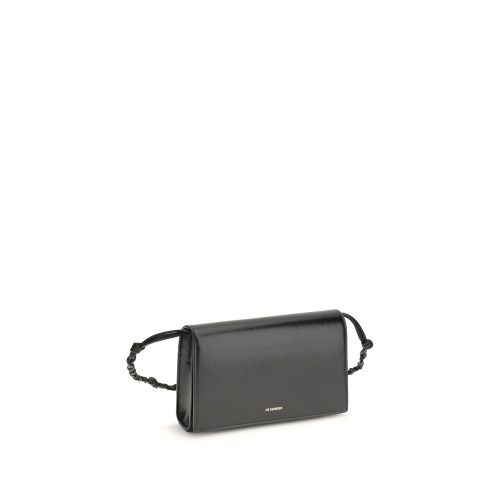 Cardholder Wallet by Jil Sander for women in bos taurus calf nappa leather black & signature showcases a distinguished silhouette, artfully capturing the essence of the distinguished Tangle Bos Taurus Calf Nappa Leather Cardholder Wallet design with functional card-organization.