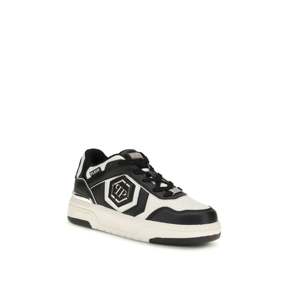 Athletic Sneakers Philipp Plein men bos taurus calf leather & canvas black featuring a avant-garde Men's Athletic Bos Taurus Calf Leather & Canvas Sneakers design with a avant-garde athletic style for a refined finish.