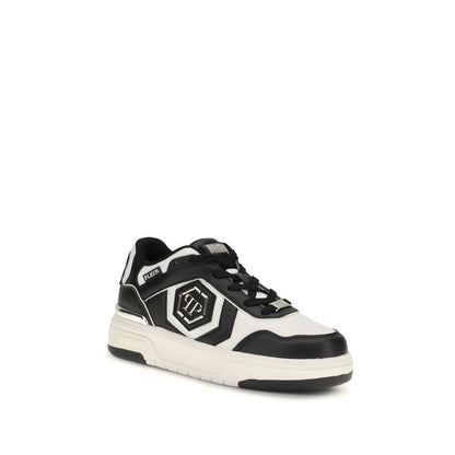 Athletic Sneakers Philipp Plein men bos taurus calf leather & canvas black featuring a avant-garde Men's Athletic Bos Taurus Calf Leather & Canvas Sneakers design with a avant-garde athletic style for a refined finish.